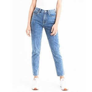 American Eagle Pinstriped Mom Jeans